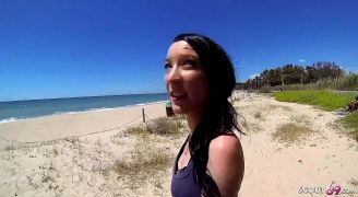 Skinny Teen Tania Was Picked Up By An Old Man For Her First Time Assfucking On A Public Beach