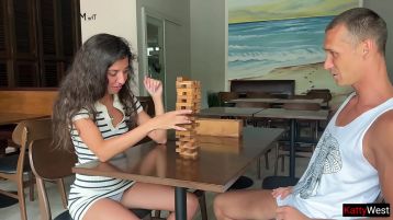 Stepsister Lost Her Ass And Got Anal Fucked In A Game Of Jenga